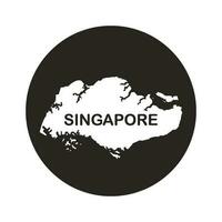 Singapour carte logo vecteur