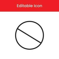 interdit icône, interdit contour icône, interdit vecteur icône