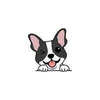 mignonne bouledogue chiot dessin animé vecteur illustration