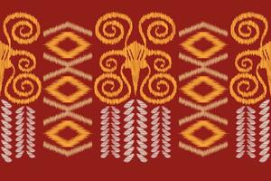 ethnique ikat en tissu modèle géométrique style.africain ikat broderie ethnique Oriental modèle motifs rouge Contexte. abstrait,vecteur,illustration.texture,vêtements,scraf,décoration,tapis,soie. vecteur