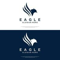 Facile Aigle oiseau logo modèle conception avec Créatif idée.vecteur illustration. vecteur