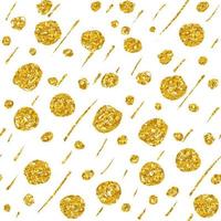 motif de paillettes d'or sans soudure en pointillé dessiné à la main. Modèle sans couture de cercles et de points de pinceau, illustration vectorielle vecteur