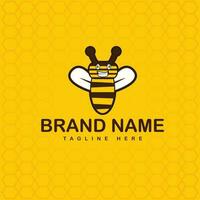 mignonne mon chéri abeille logo mascotte ou icône adapté pour nourriture ou boisson logo mascotte, affaires logo vecteur modèle