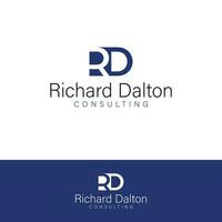 Richard Dalton consultant vecteur logo conception. r et ré logotype. rd initiales logo modèle.