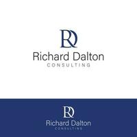 Richard Dalton consultant vecteur logo conception. r et ré logotype. rd initiales logo modèle.