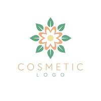 cosmétique floral vecteur logo conception. Facile fleur logotype. géométrique fleur logo modèle.