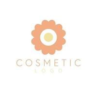 cosmétique floral vecteur logo conception. Facile fleur logotype. géométrique fleur logo modèle.