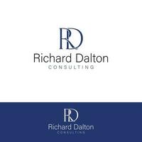 Richard Dalton consultant vecteur logo conception. r et ré logotype. rd initiales logo modèle.