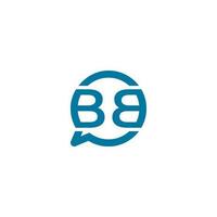 lettre bb cercle bavarder logo conception vecteur