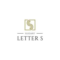 élégant et luxueux d'or des lettres s monogramme logo conception vecteur. vecteur