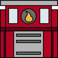 illustration de Feu station dans plat style. vecteur