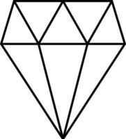 diamant icône ou symbole. vecteur