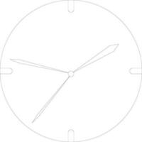 noir ligne art illustration de une montre. vecteur