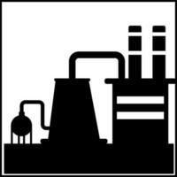 signe ou symbole pétrole raffinerie machinerie. vecteur