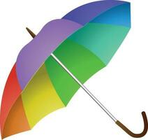 parapluie icône dans arc en ciel couleurs. vecteur