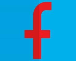 isolé Facebook logo dans rouge et bleu couleur. vecteur