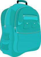 illustration de sac à dos dans turquoise couleur. vecteur