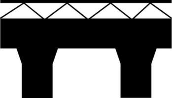 signe ou symbole de une pont dans noir couleur. vecteur