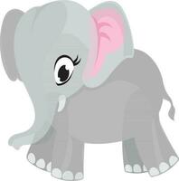 dessin animé personnage de l'éléphant dans plat style. vecteur
