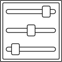 ajustement la musique ligne icône dans illustration. vecteur