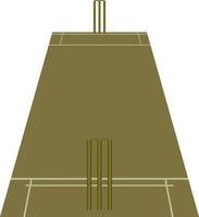 plat illustration de criquet terrain. vecteur