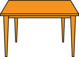 table icône dans Orange Couleur pour éducation. vecteur