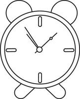 alarme l'horloge symbole pour éducation concept dans accident vasculaire cérébral style. vecteur