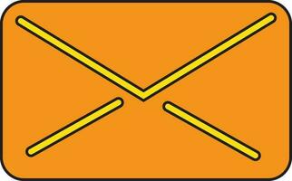 Orange Couleur de Nouveau courrier enveloppe icône. vecteur