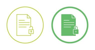 déverrouiller l'icône de vecteur de documents