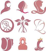 symbole icône illustration du bundle hijab vecteur