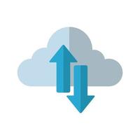 conception de vecteur de cloud computing isolé