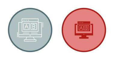 icône de vecteur de test ab
