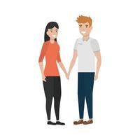 couple de conception de dessin animé femme et homme vecteur