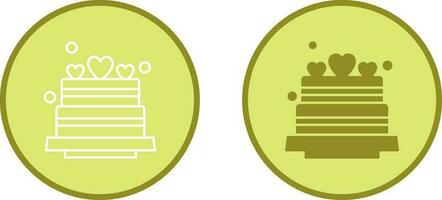 icône de vecteur de gâteau de mariage
