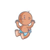 personnage avatar mignon bébé garçon vecteur