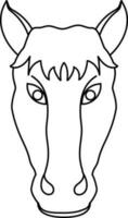 cheval tête icône pour chinois zodiaque dans accident vasculaire cérébral style. vecteur