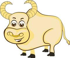 dessin animé visage de taureau de Taureau dans zodiaque panneaux. vecteur