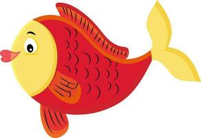 mignonne dessin animé poisson coloré vecteur. vecteur