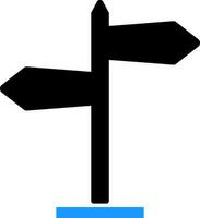 plat signe ou symbole de route direction planche. vecteur