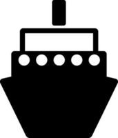 plat noir signe ou symbole de une bateau. vecteur