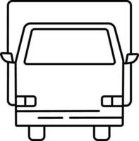ligne art illustration de livraison camion. vecteur