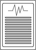 ligne art positif signe sur médical liste de contrôle icône. vecteur