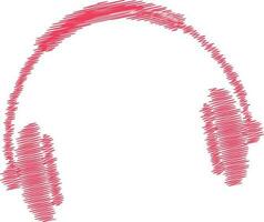 illustration de une rose casque de musique. vecteur