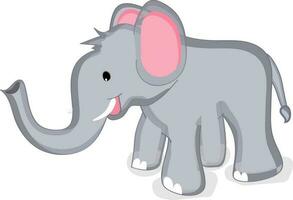 mignonne l'éléphant dessin animé. vecteur