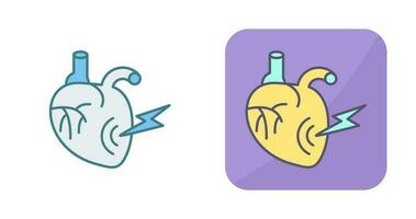 icône de vecteur de crise cardiaque