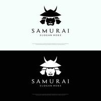 Japonais samouraï guerrier casque logotype conception avec moderne modifiable vecteur illustration.