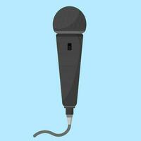 microphone dans plat vecteur illustration conception