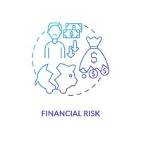 icône de concept de risque financier vecteur