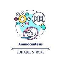 icône de concept d & # 39; amniocentèse vecteur