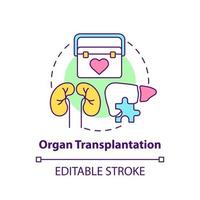 icône de concept de transplantation d & # 39; organes vecteur